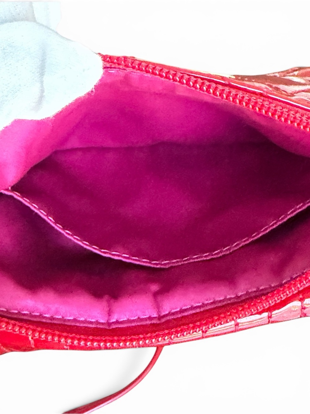 Coach Poppy Red Liquid Gloss Patent Leather Crossbody Bag Y2K - Picture 6 of 14